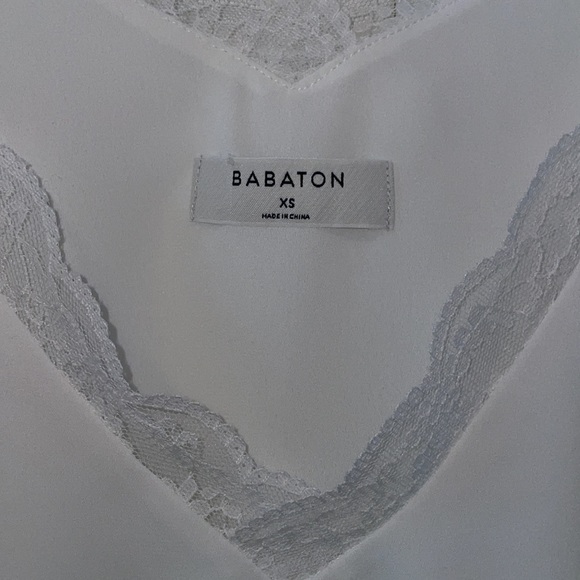 ARITZIA BABATON WHITE LACE TANK TOP SIZE S - Picture 3 of 4
